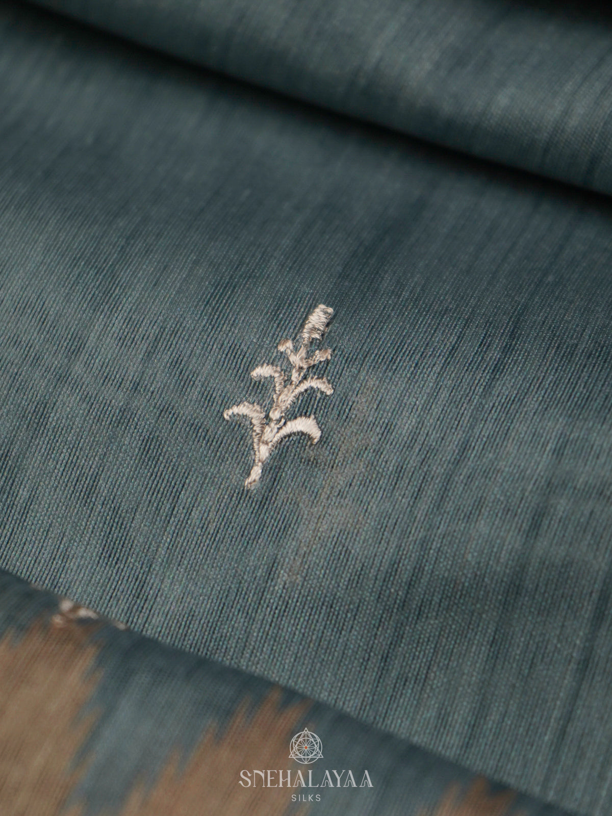 Pale Blue Munga Tussar Saree