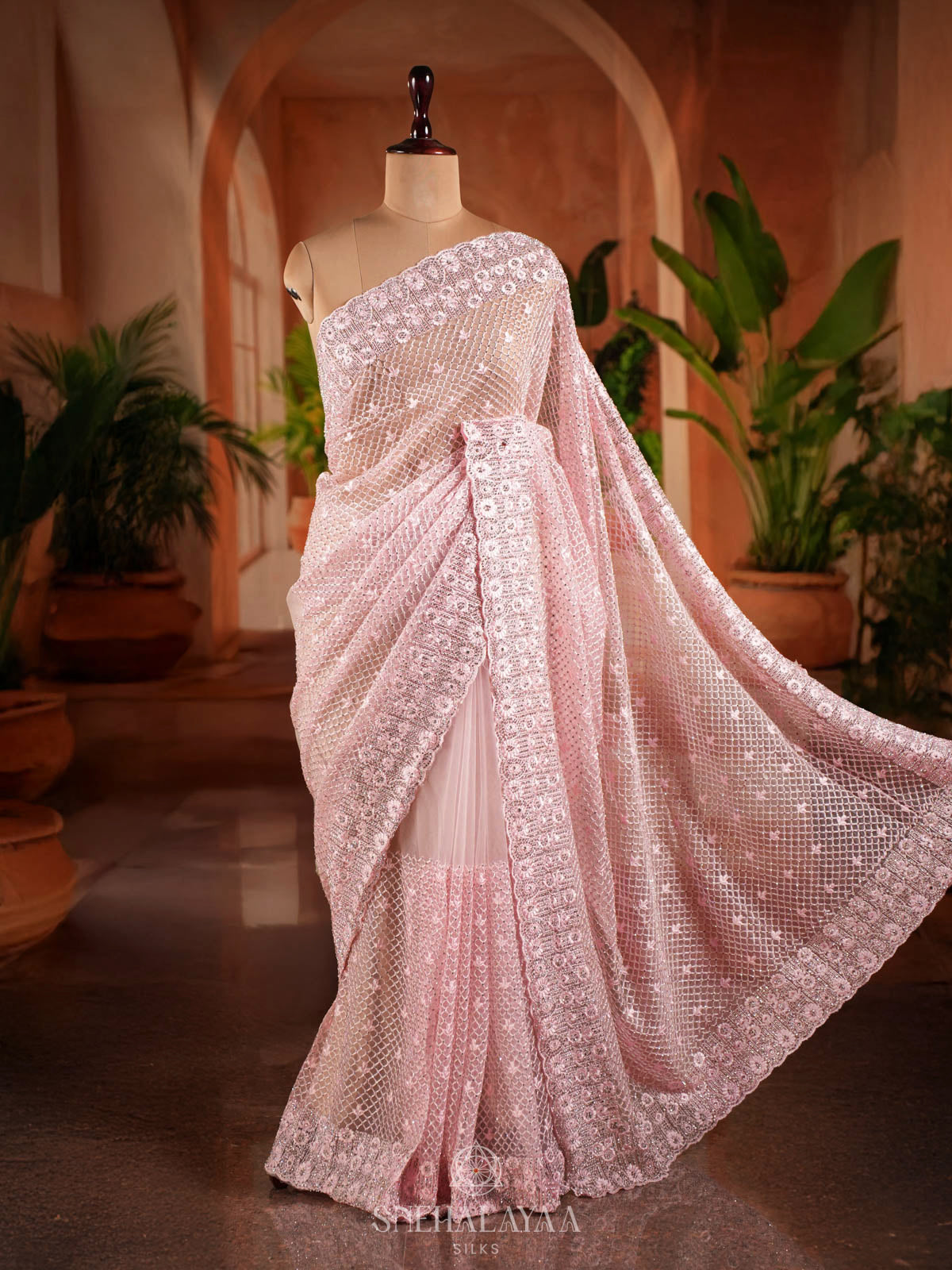 Lavender Designer Saree
