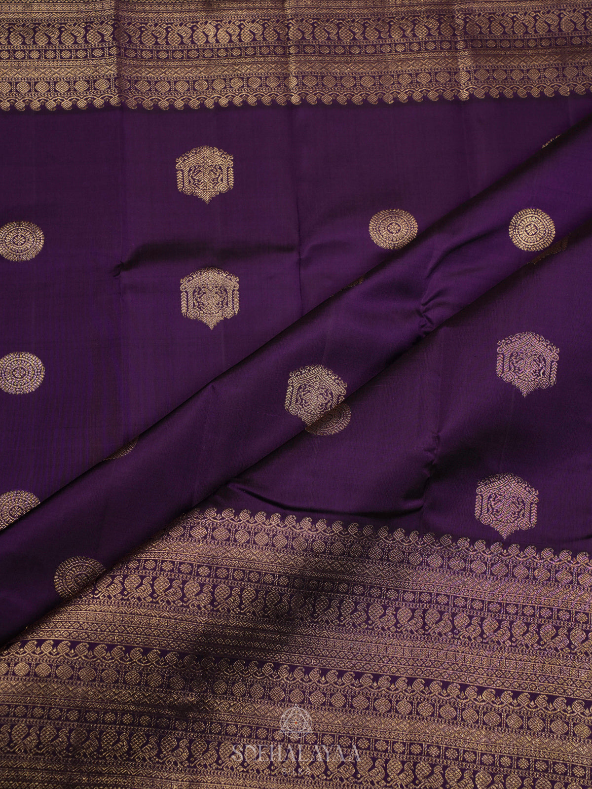 Purple Kanjivaram Silk Saree