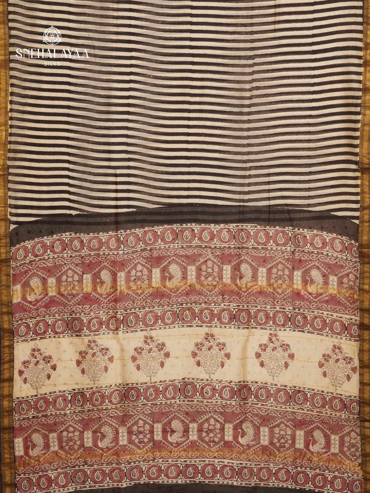 Off White Chanderi Saree