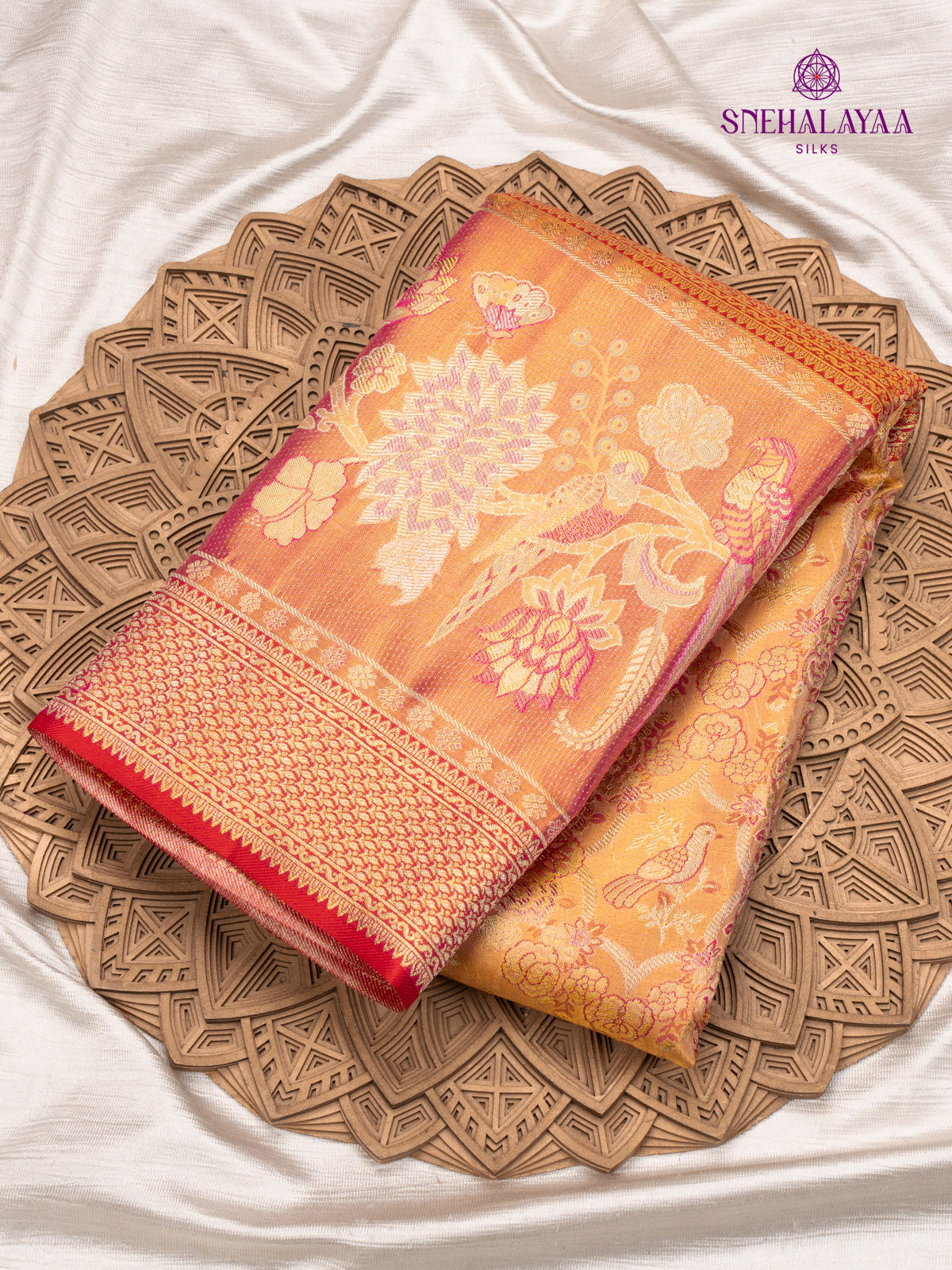 Gold Kanjivaram Silk Saree