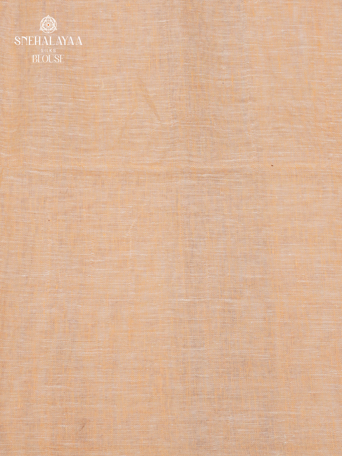 Off-White Linen Saree with Peach Stripes
