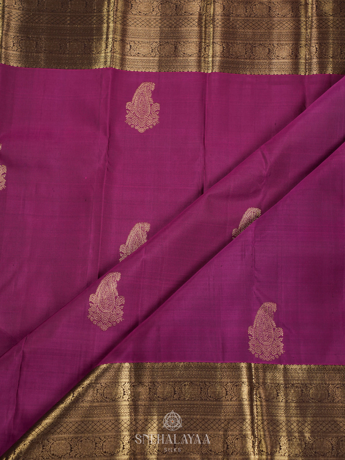 Violet Kanjivaram Silk Saree