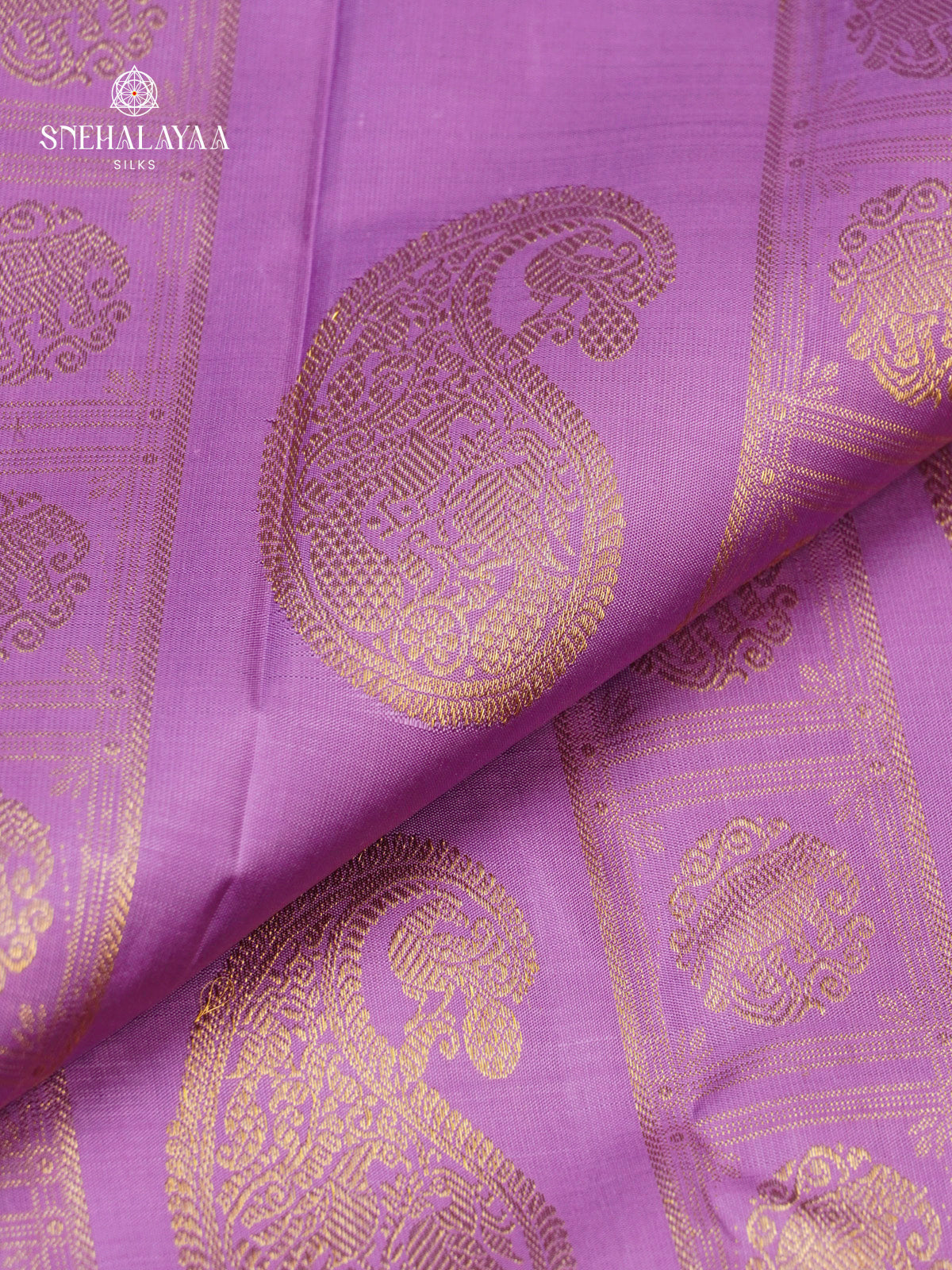 Lilac Kanjivaram Silk Saree