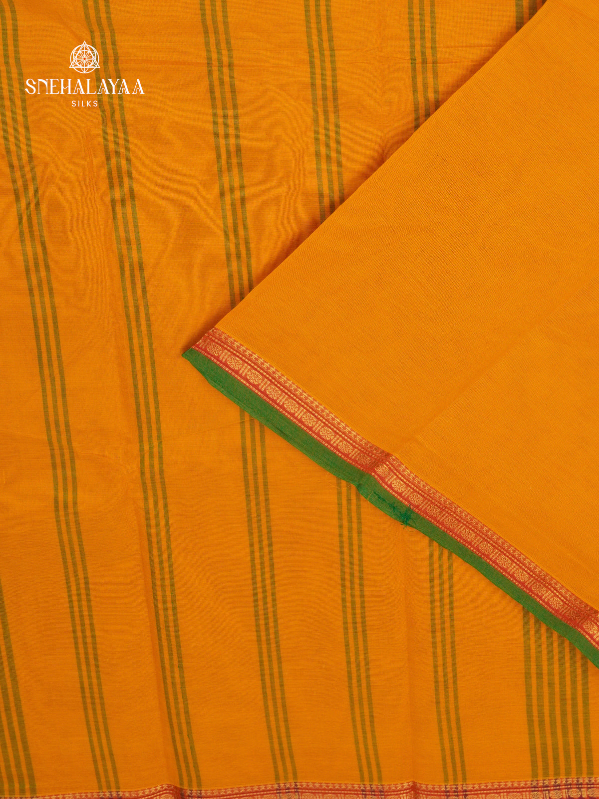 Mustard Yellow Kanchi Cotton Saree
