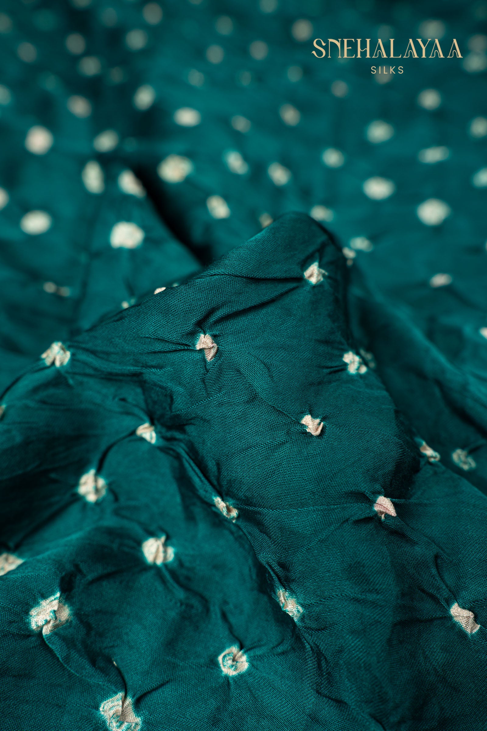 Green Bandhani Saree