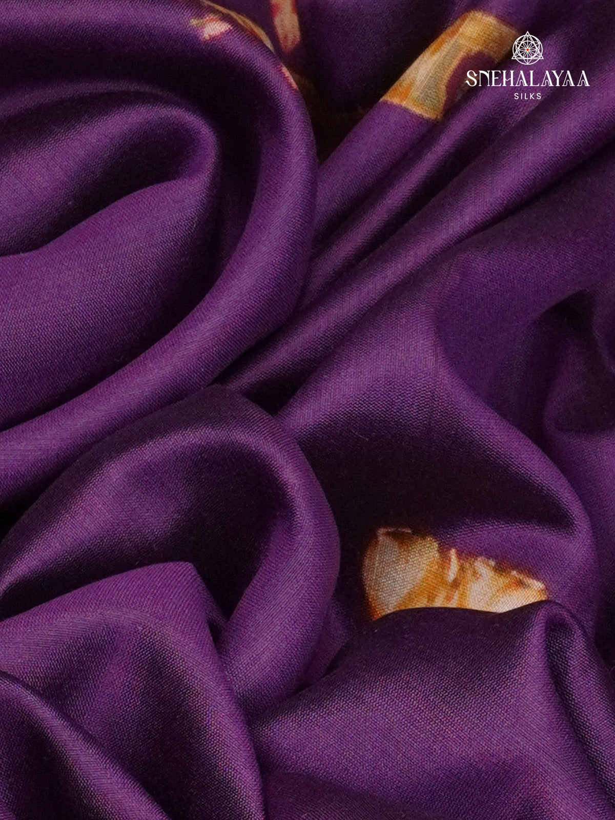 Purple Chiniya Silk Saree