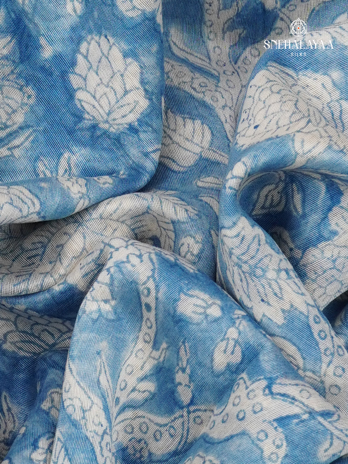 Pale Blue Chanderi Saree