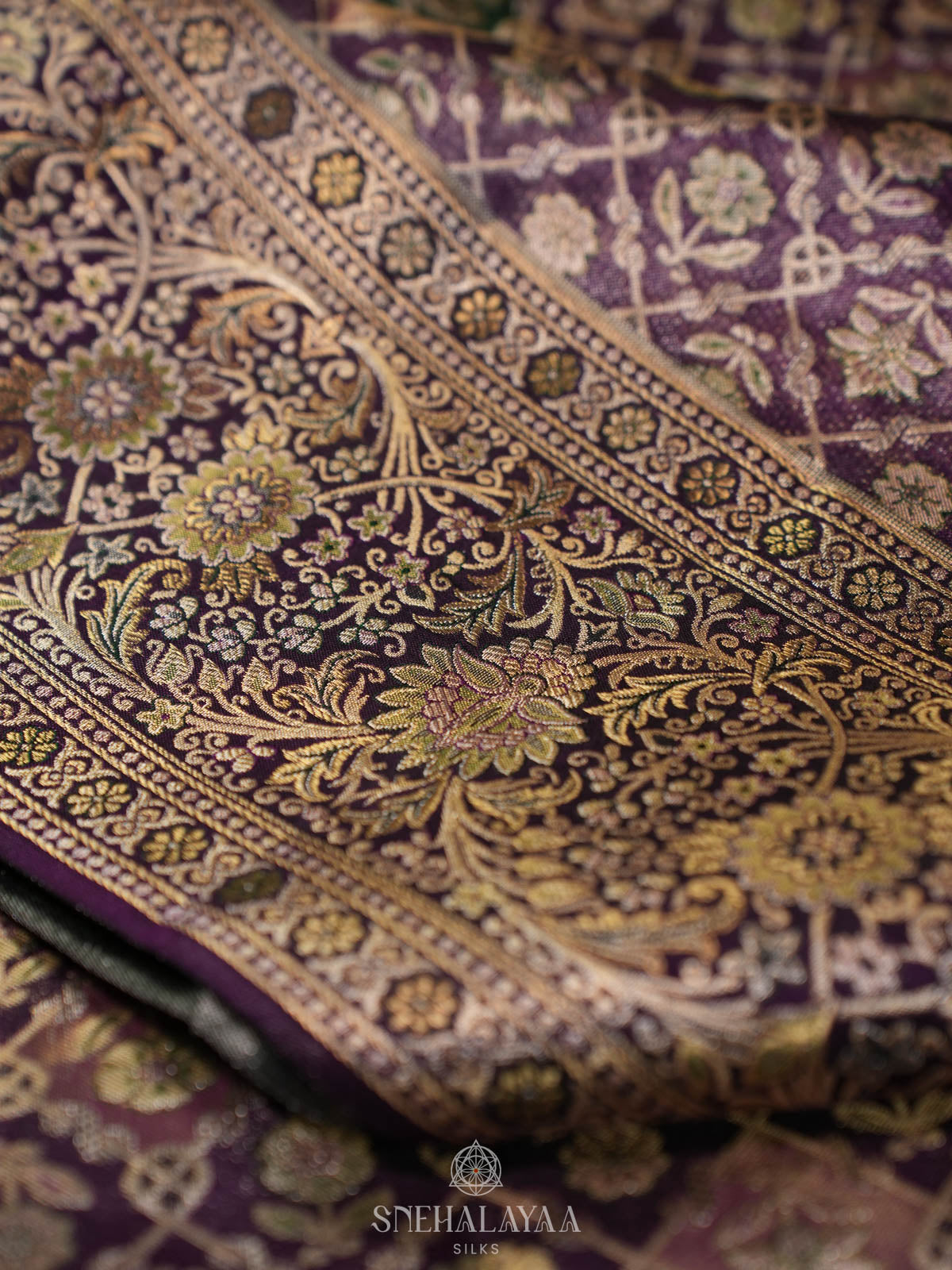 Purple Kanjivaram Silk Saree