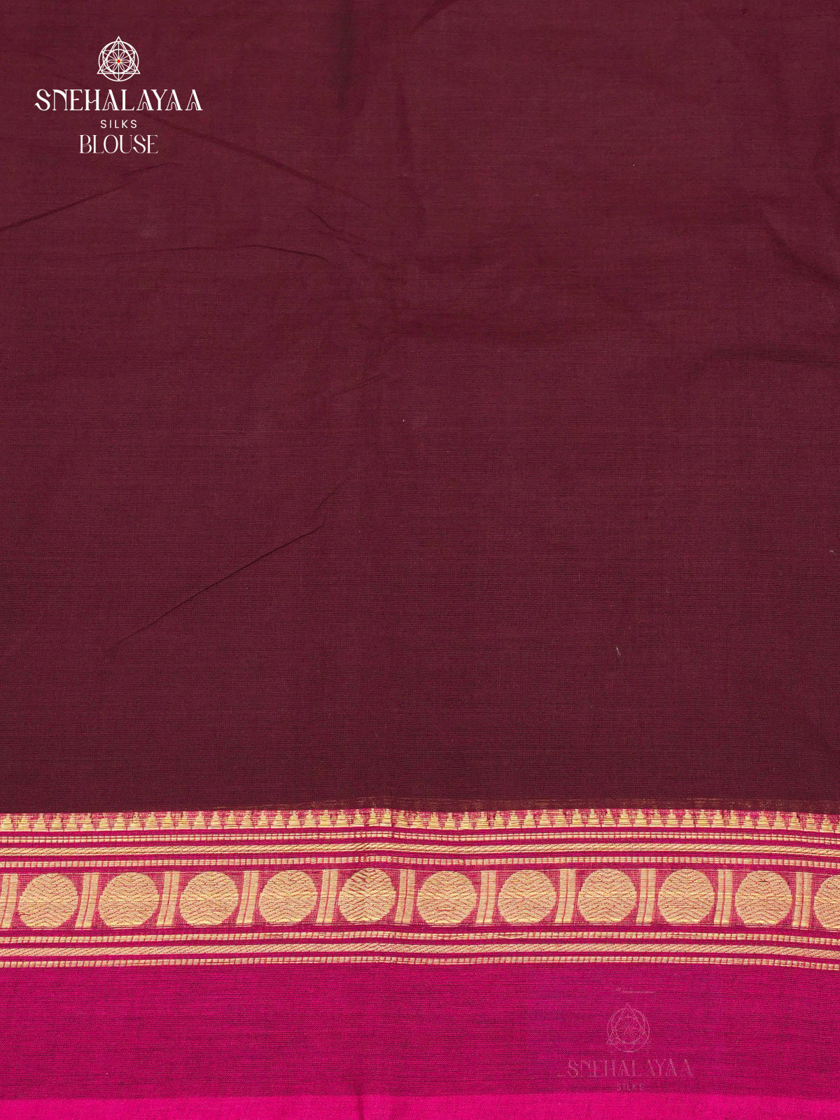 Maroon Kanchi Cotton Saree