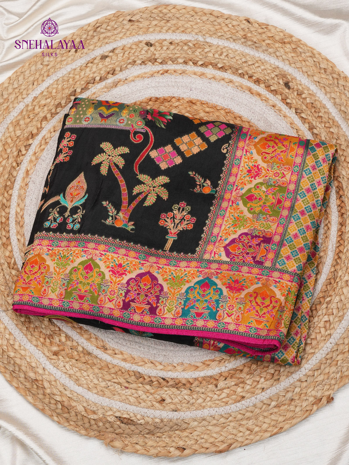 Black Banaras Silk Saree