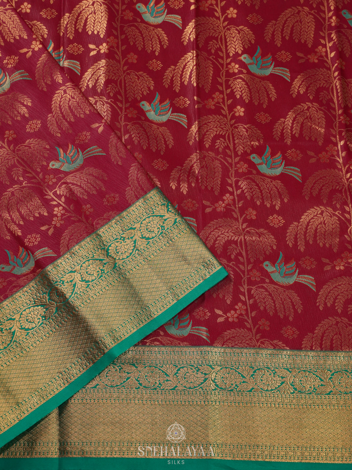 Magenta Pink Art Silk Saree