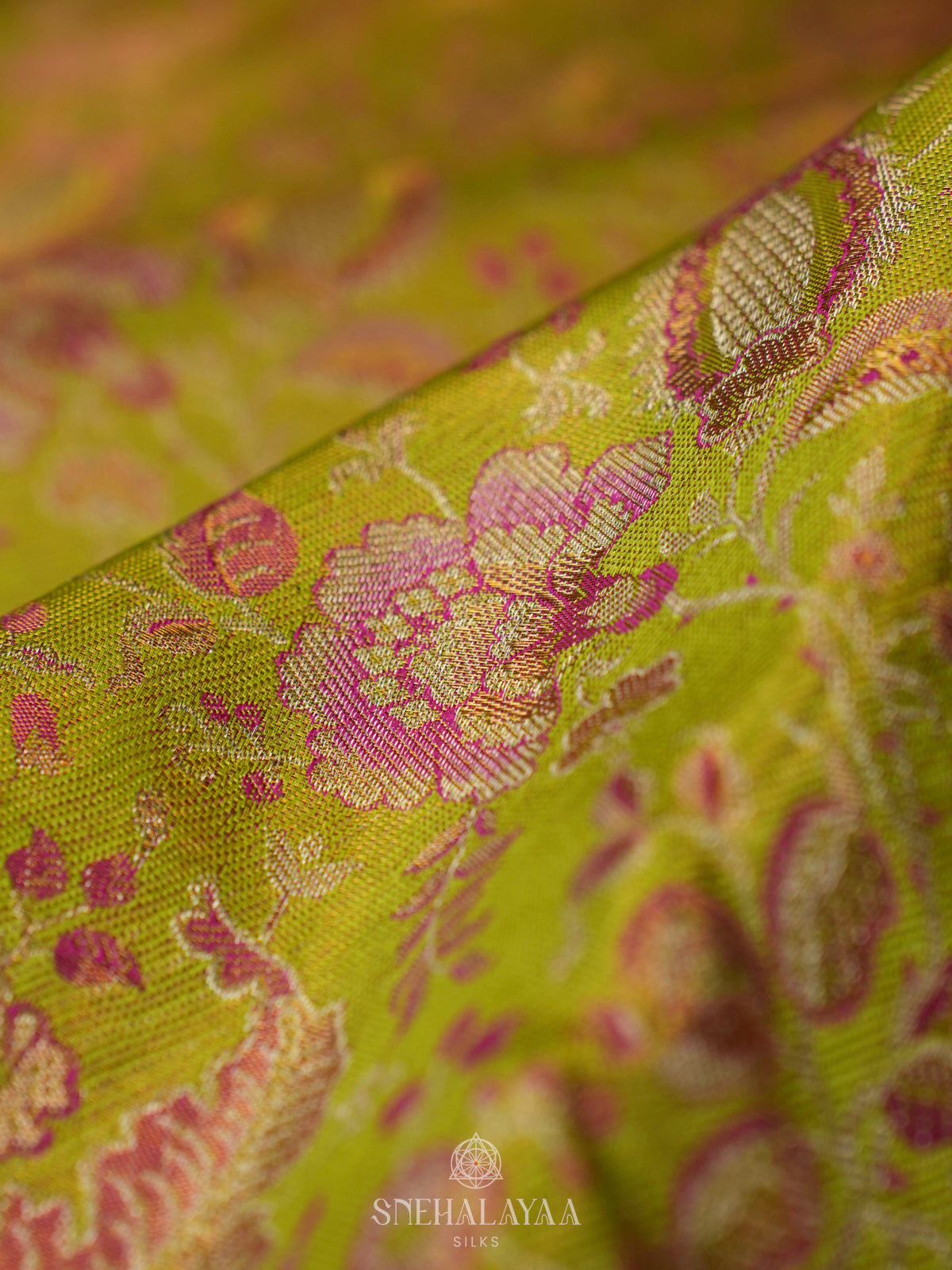 Pista Green Kanjivaram Silk Saree