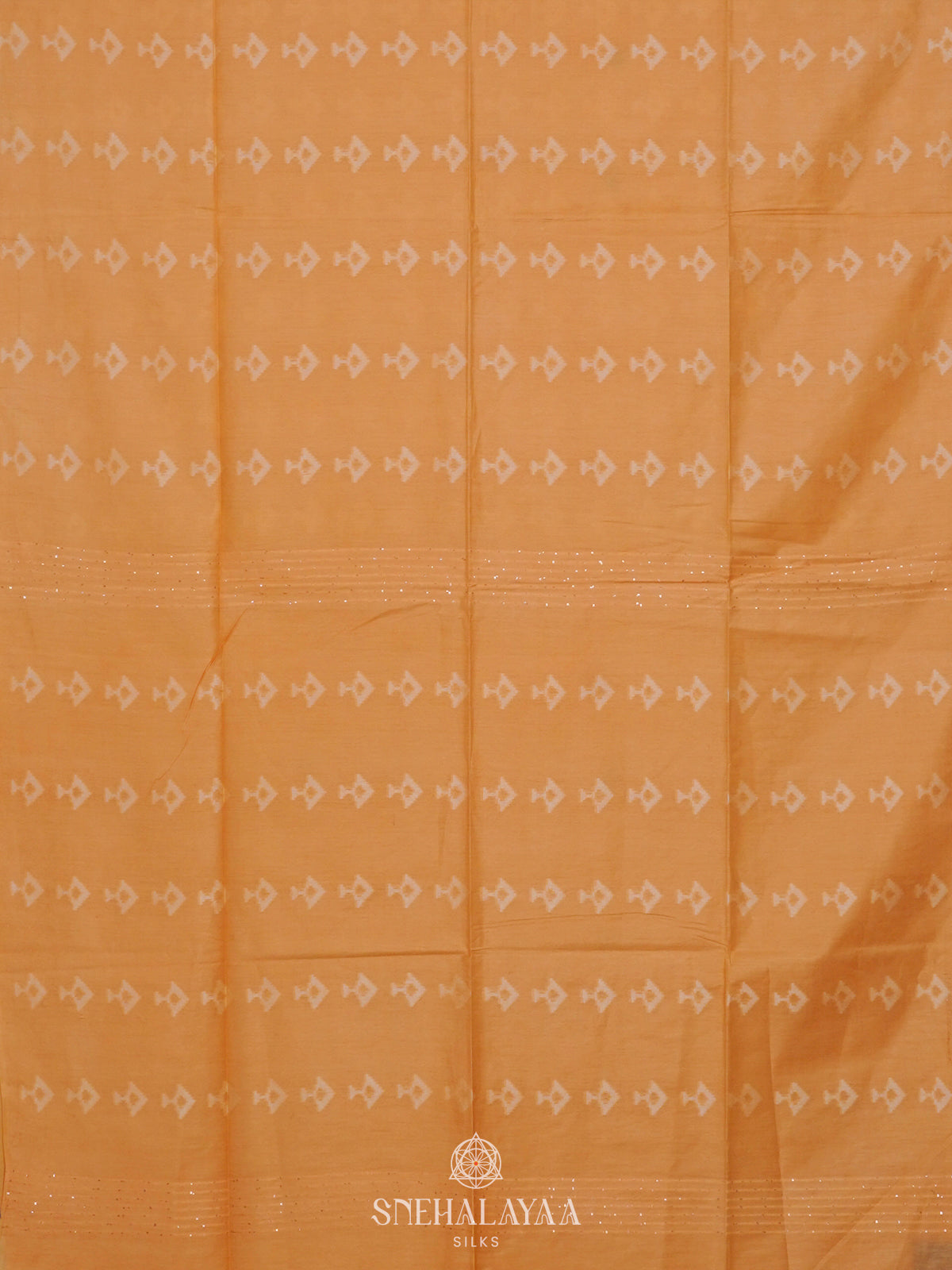 Sandy Orange Bamboo Silk Saree