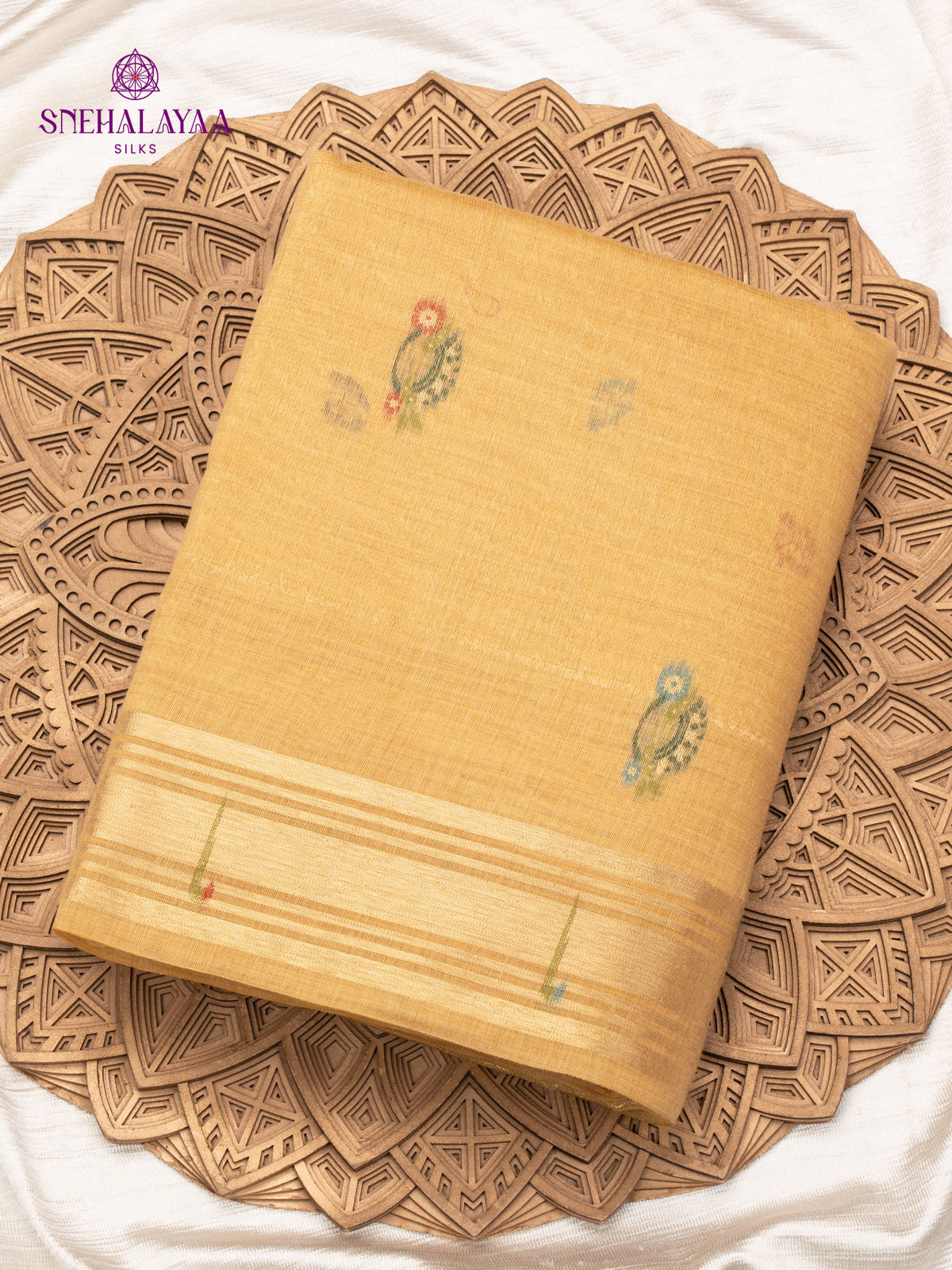 Yellow Munga Cotton Saree