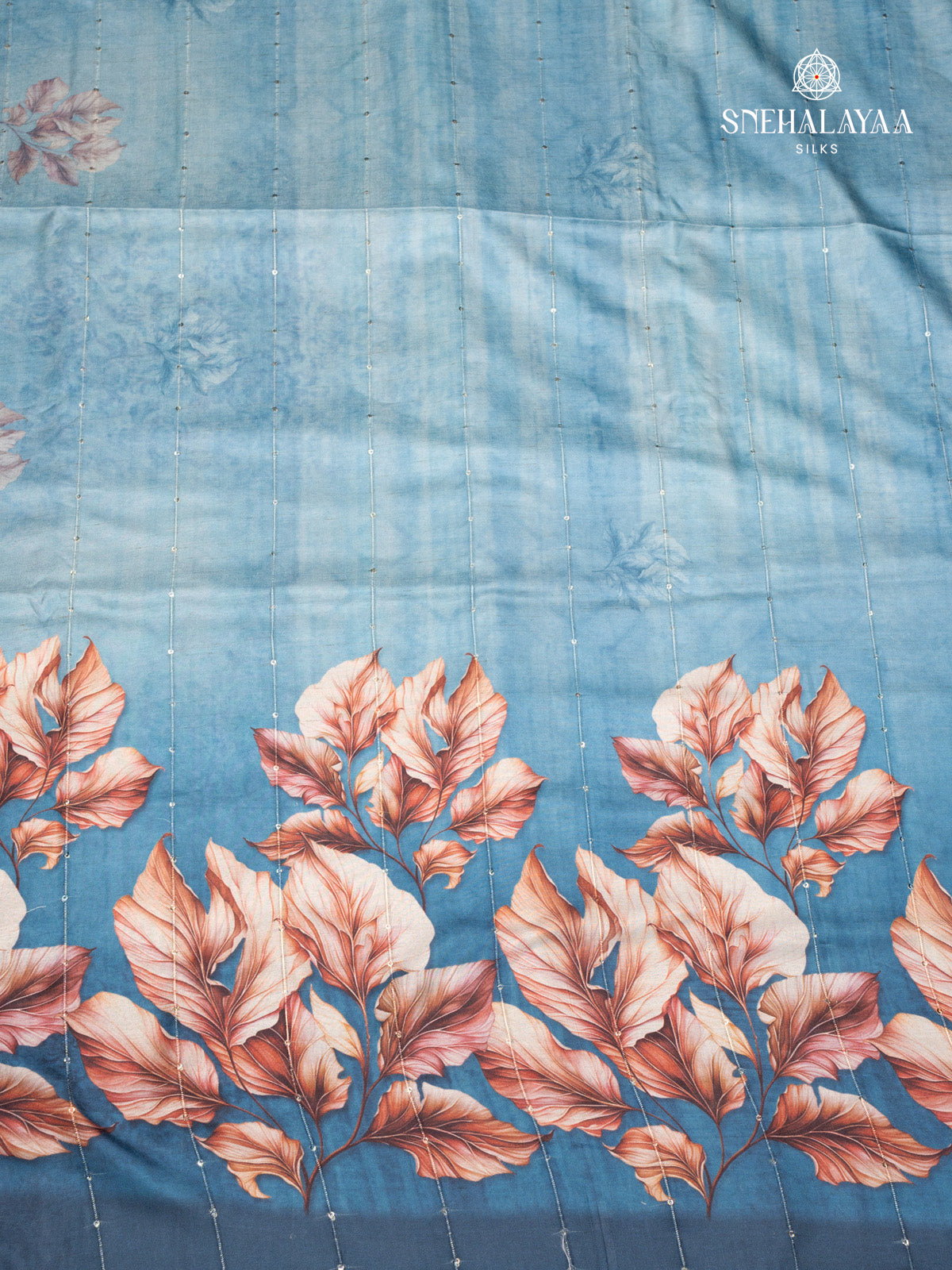 Blue Tussar Saree