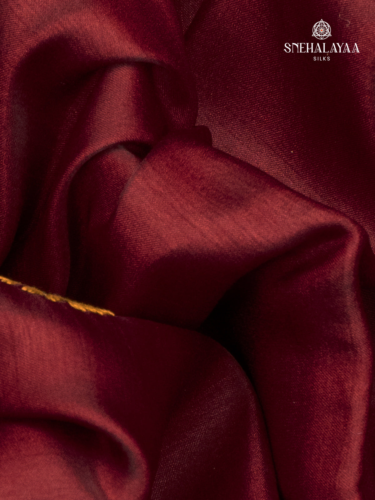 Maroon Raw Silk Embroidery Saree