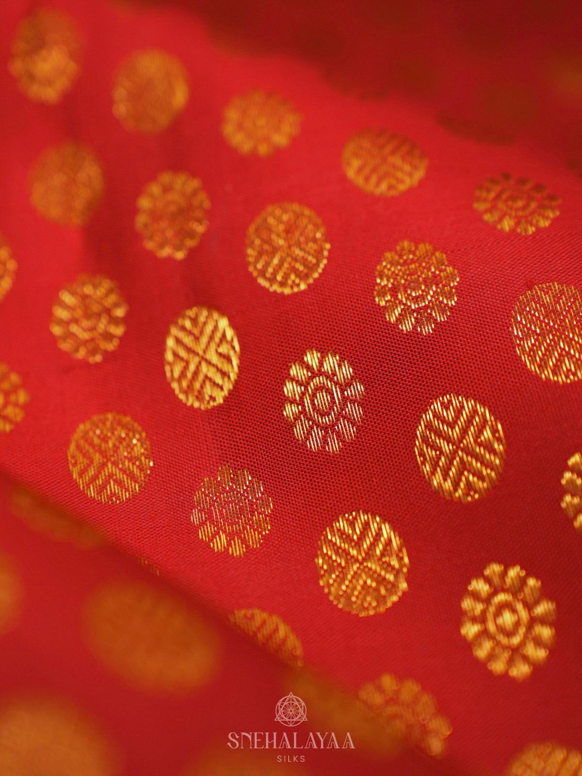Rust Orange Kanjivaram Silk Saree