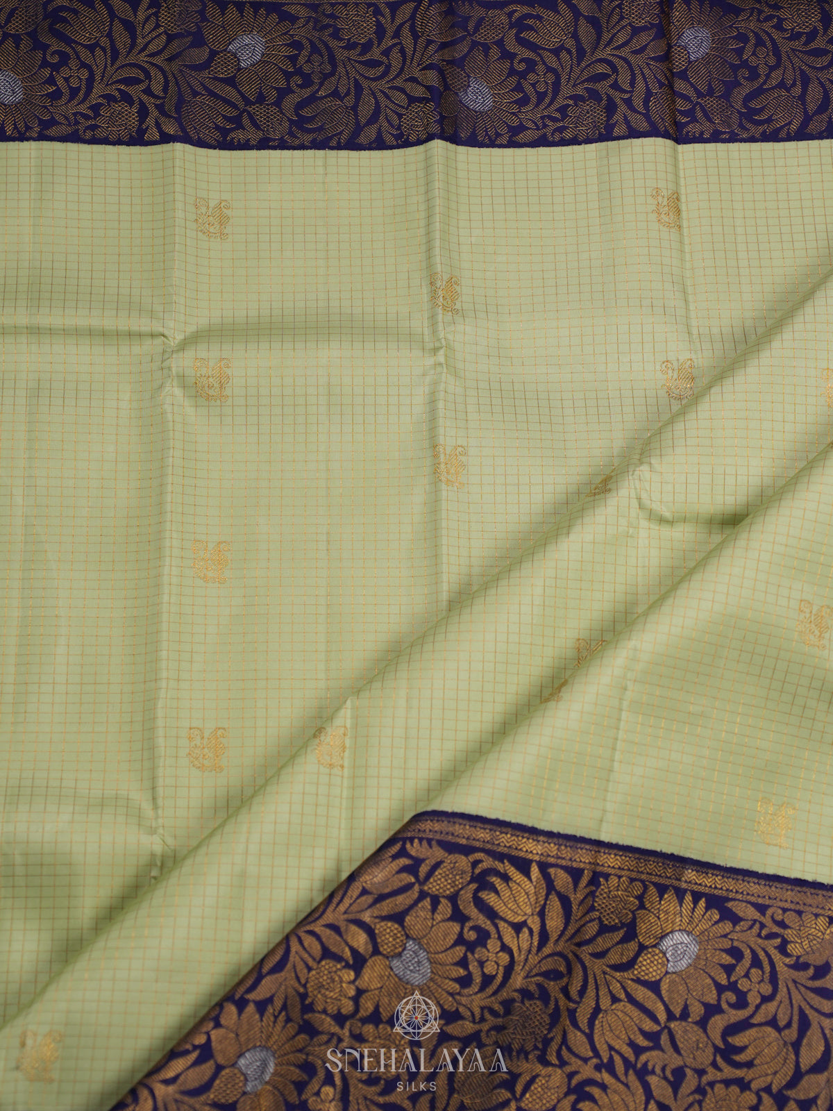 Pale Green Kanjivaram Silk Saree