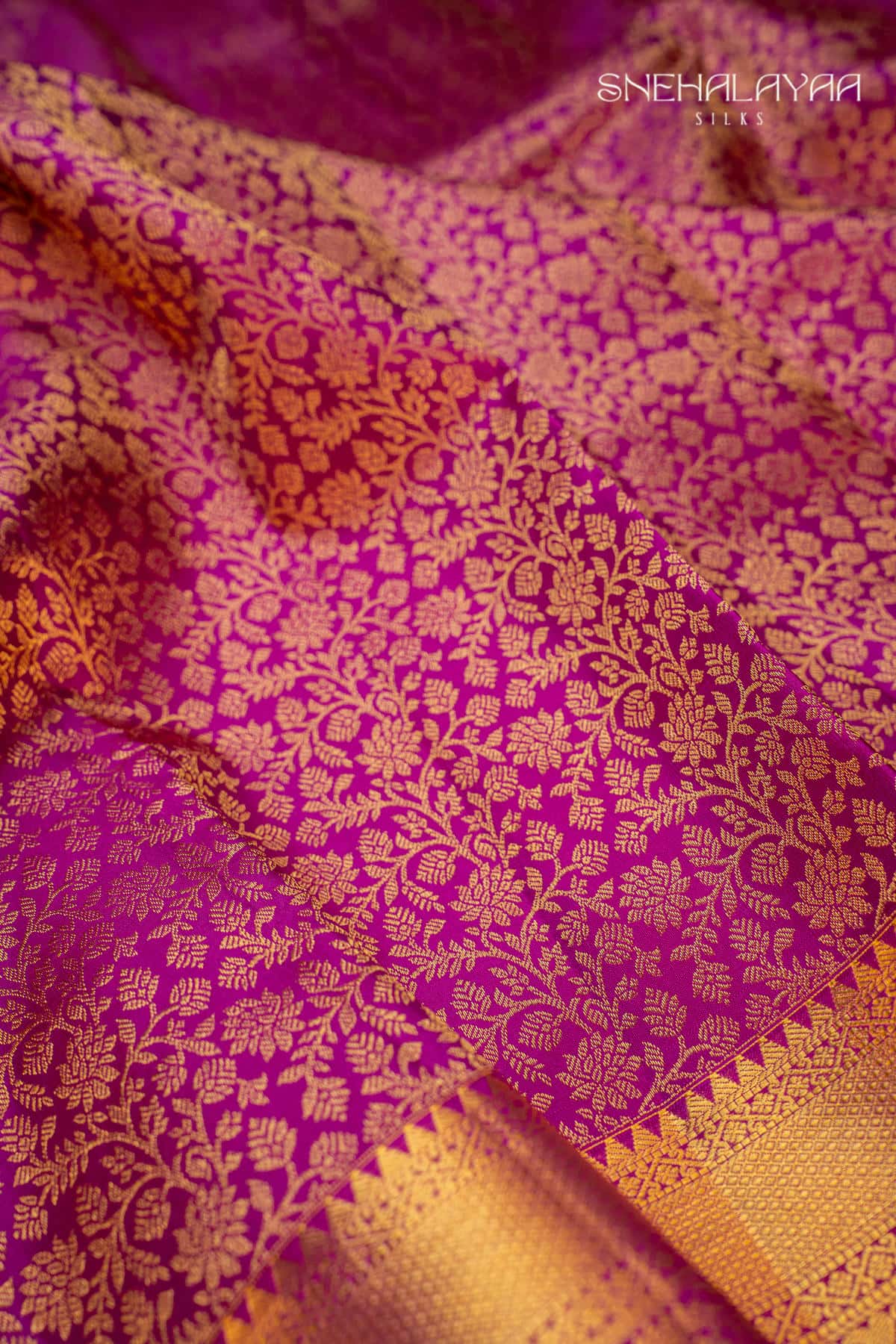 Purple Kancheevaram Silk Saree