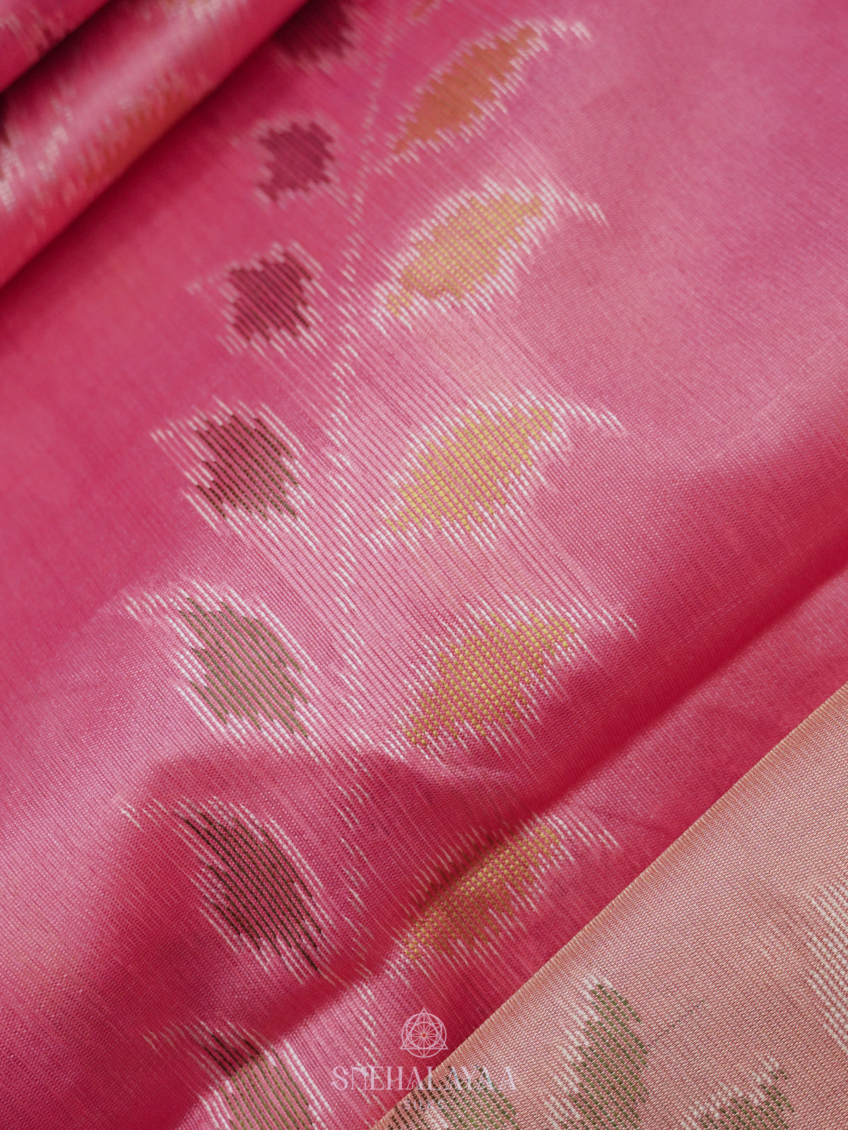 Pink Tussar Saree