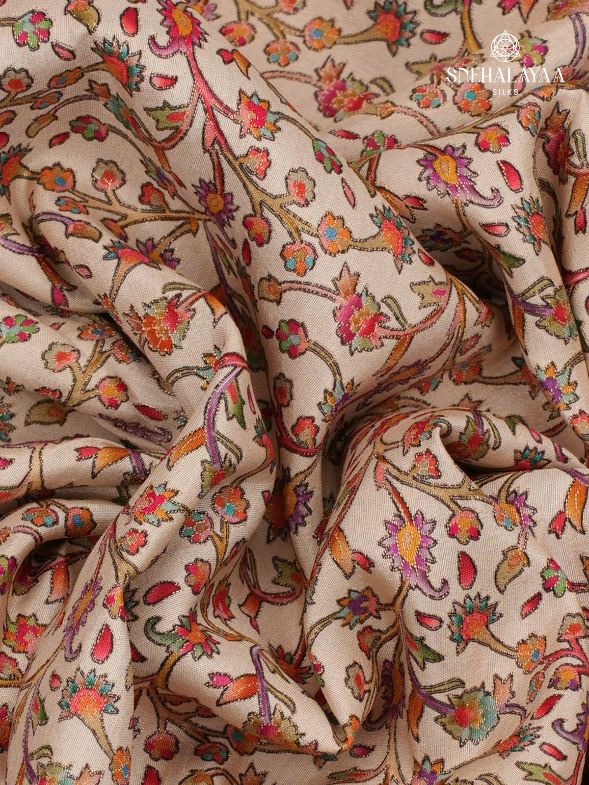 Off White Banaras Silk Saree