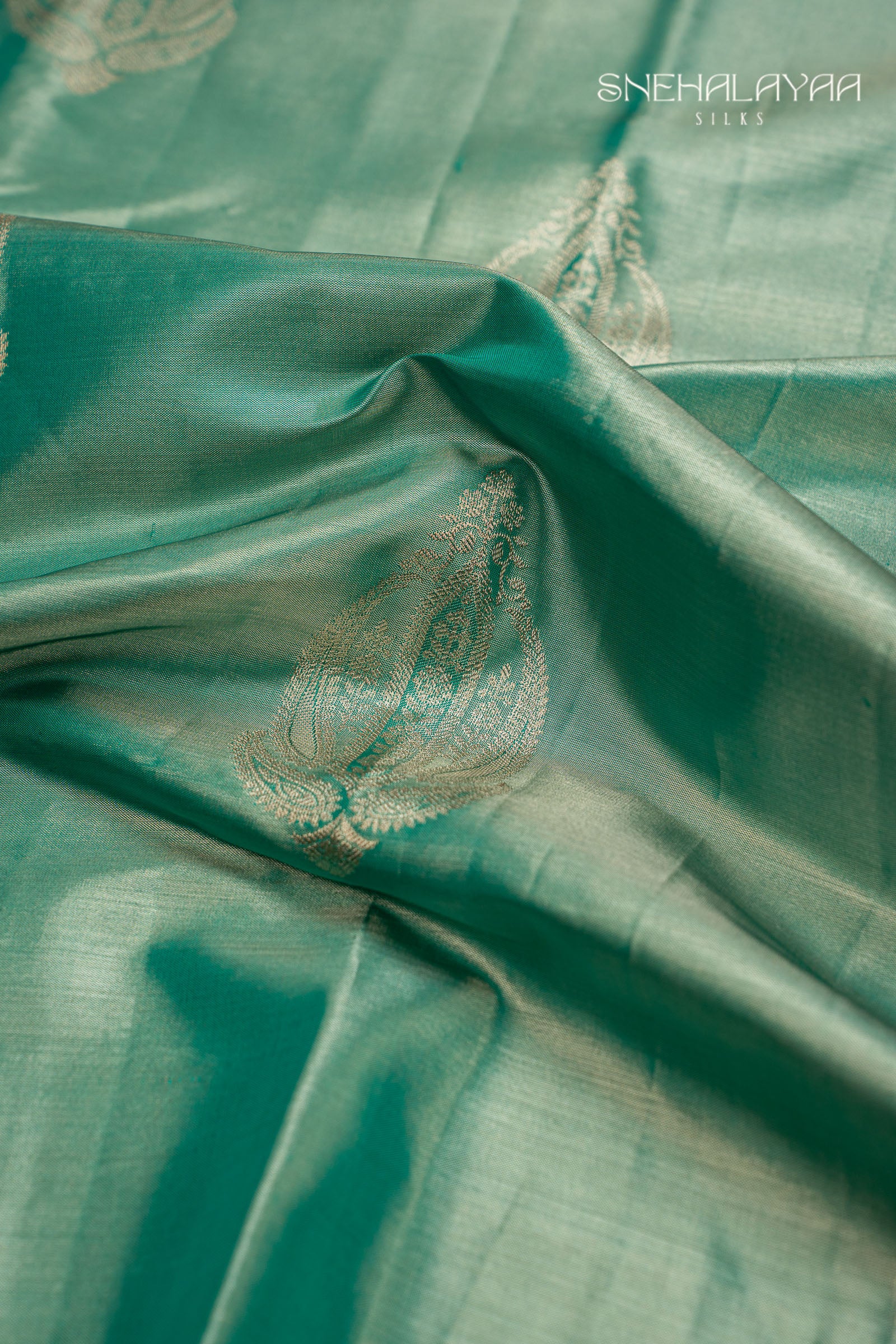 Fern Green Kancheevaram Tissue Silk Saree
