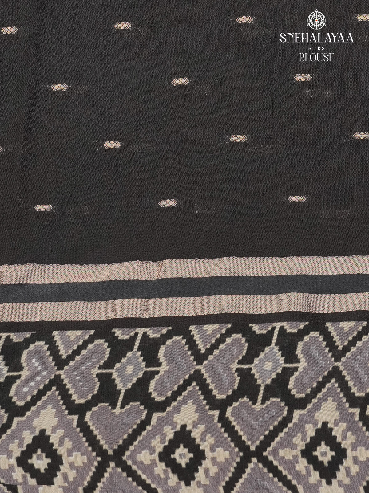 Black Chanderi Saree