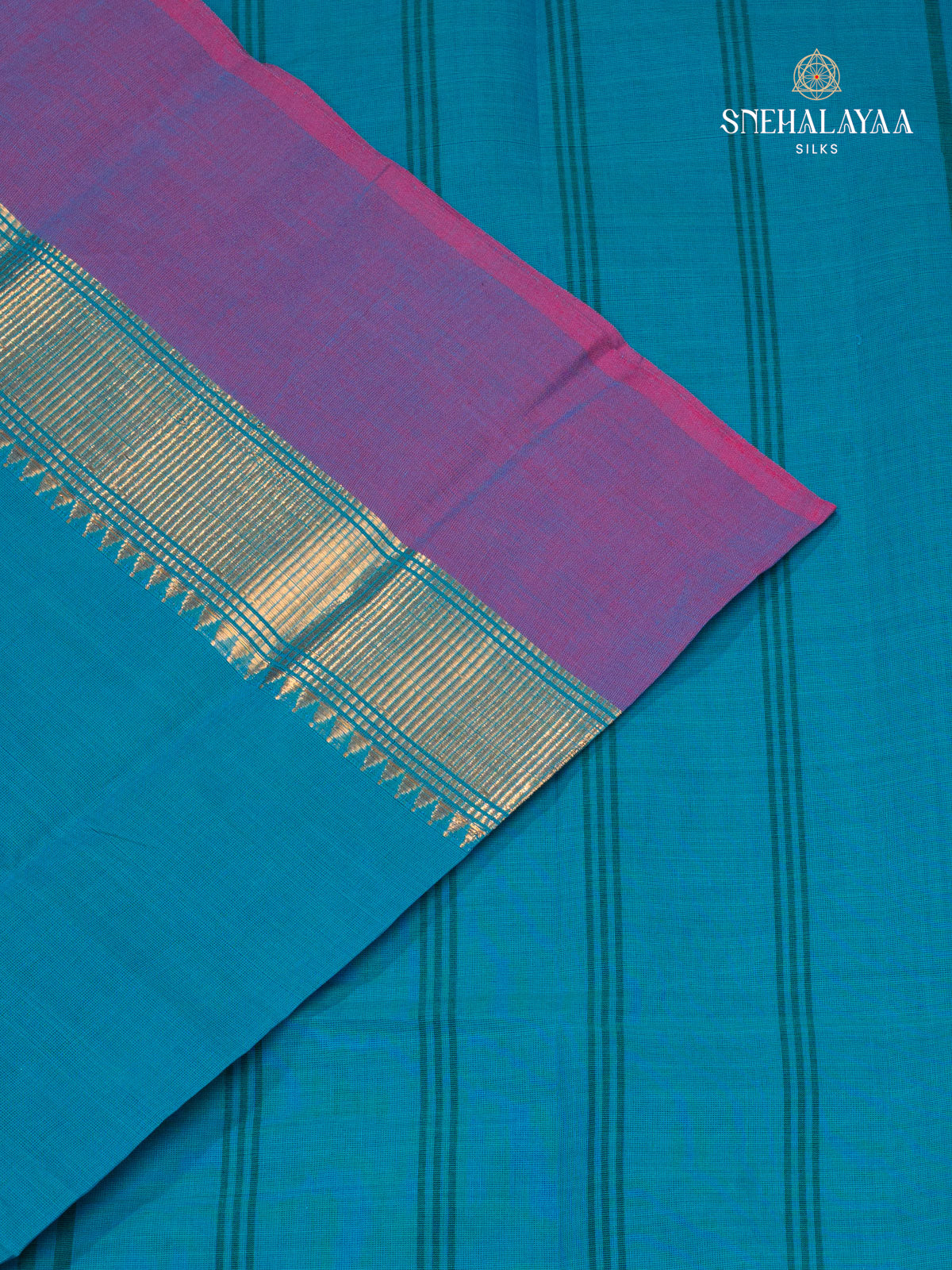 Blue Kanchi Cotton Saree