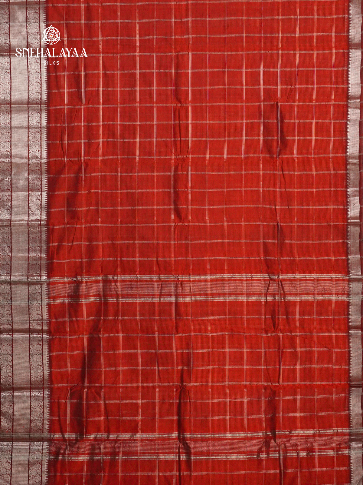 Maroon Mangalagiri Silk Cotton Saree