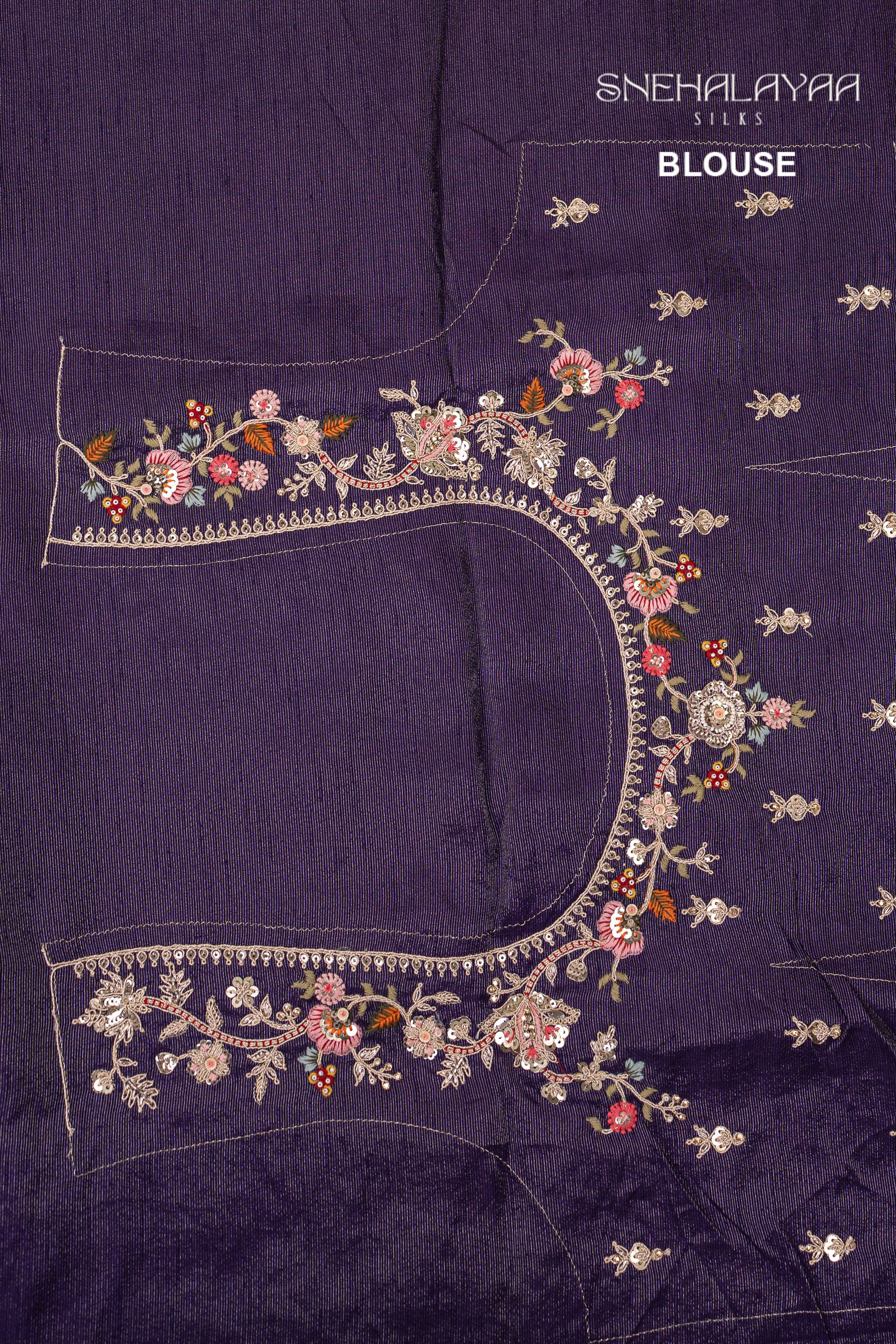 Navy Blue Designer Saree