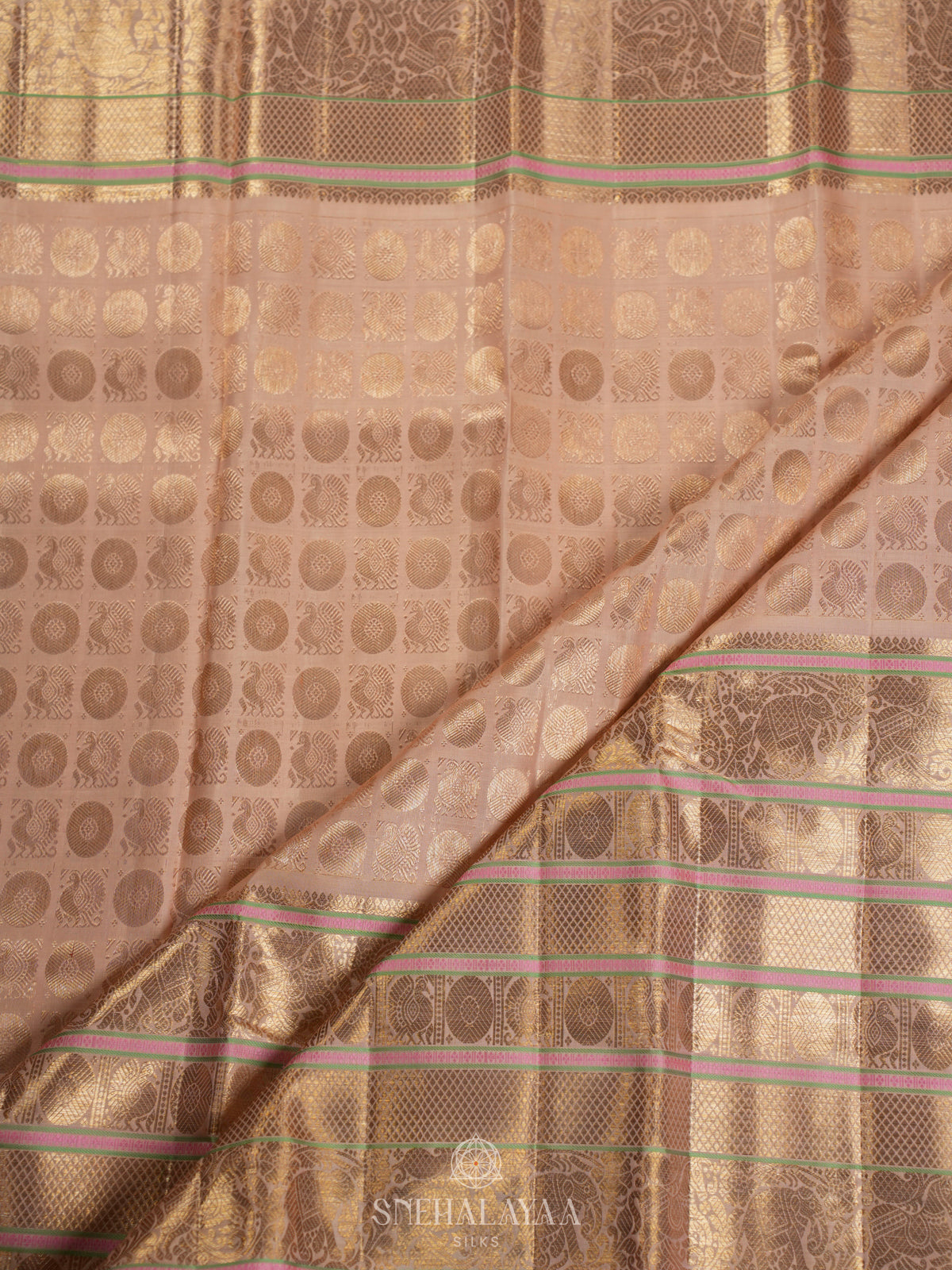 Gold Kanjivaram Silk Saree