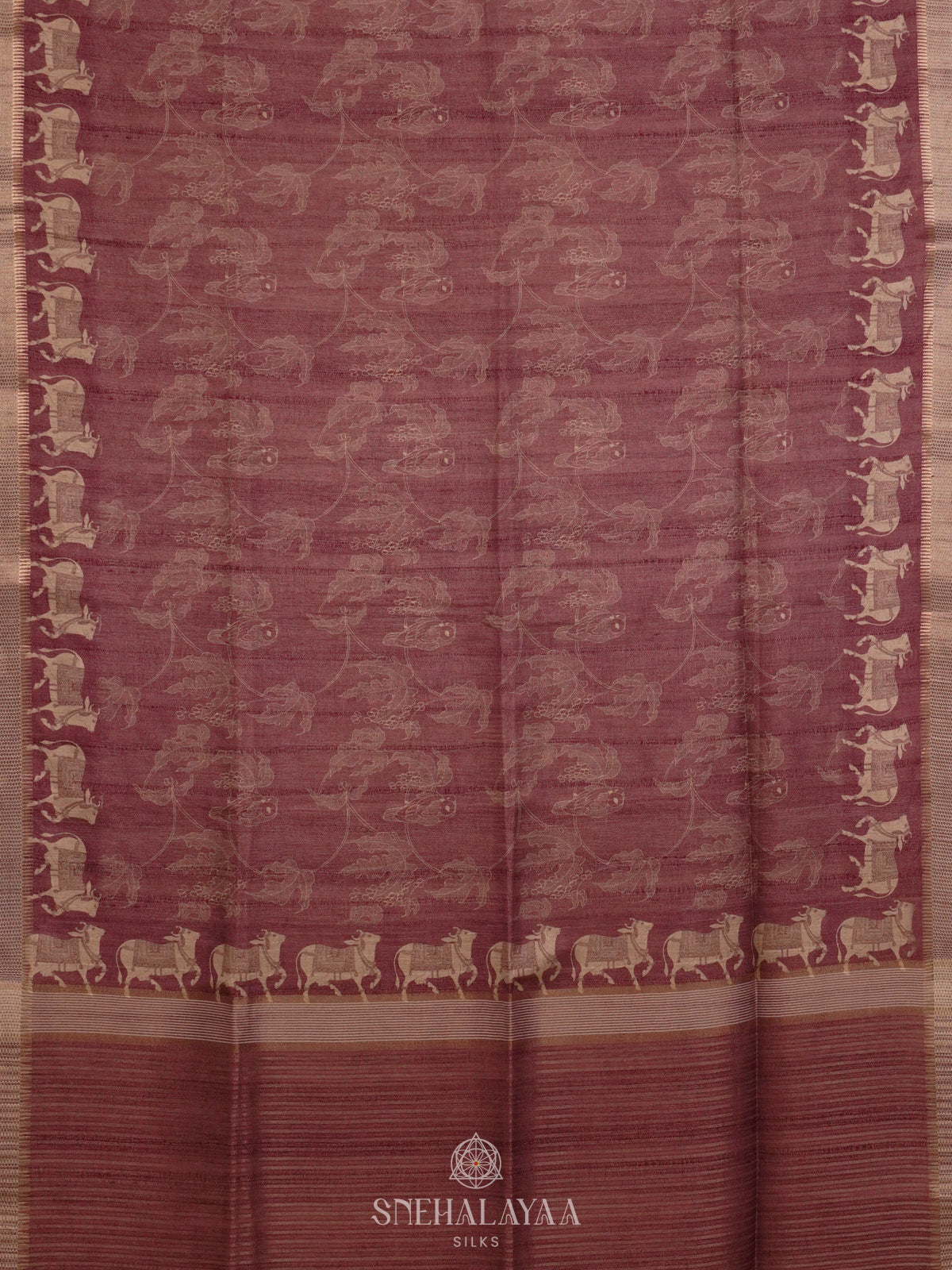 Purple Tussar Saree