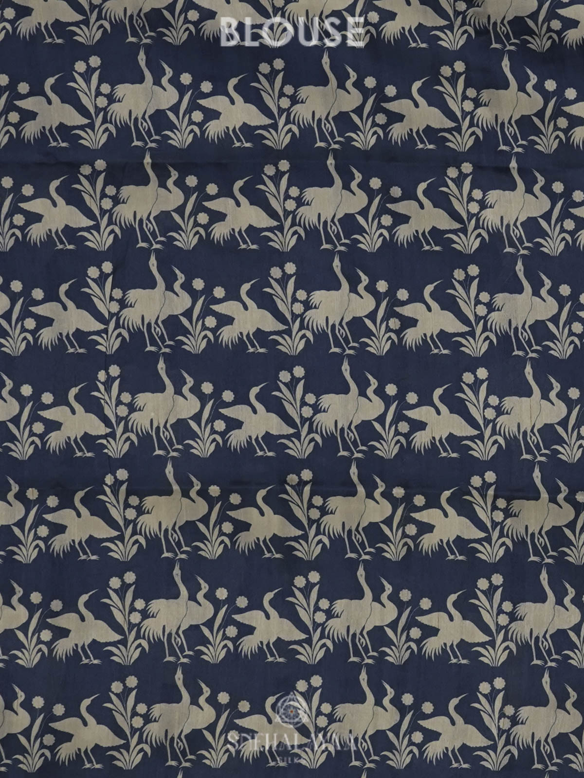 Peacock Blue Raw Silk Embroidery Saree