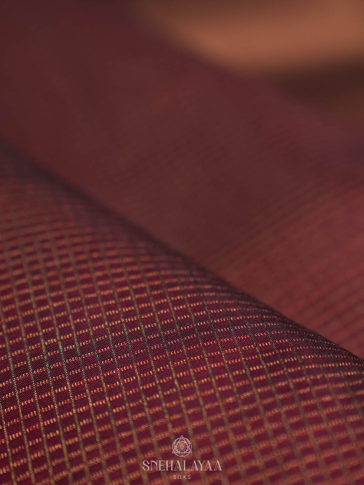 Plum Kanjivaram silk saree