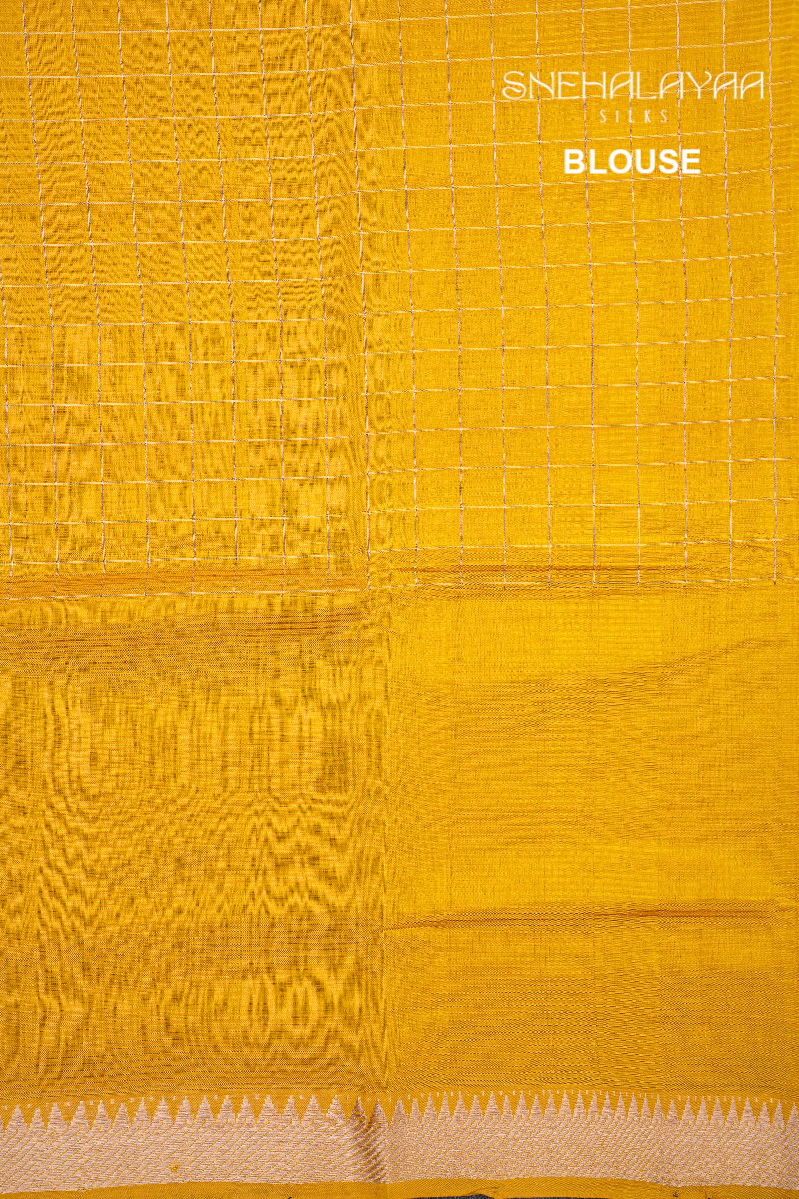 Mango Yellow Mangalgiri Silk Saree