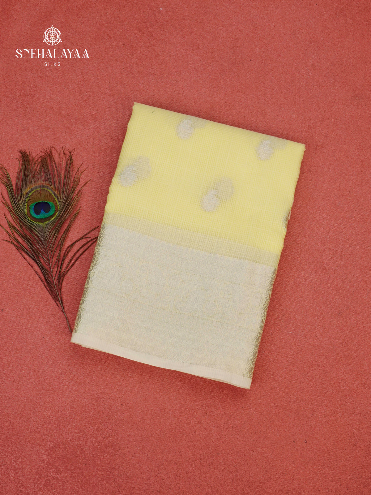 Pale Yellow Kota Saree