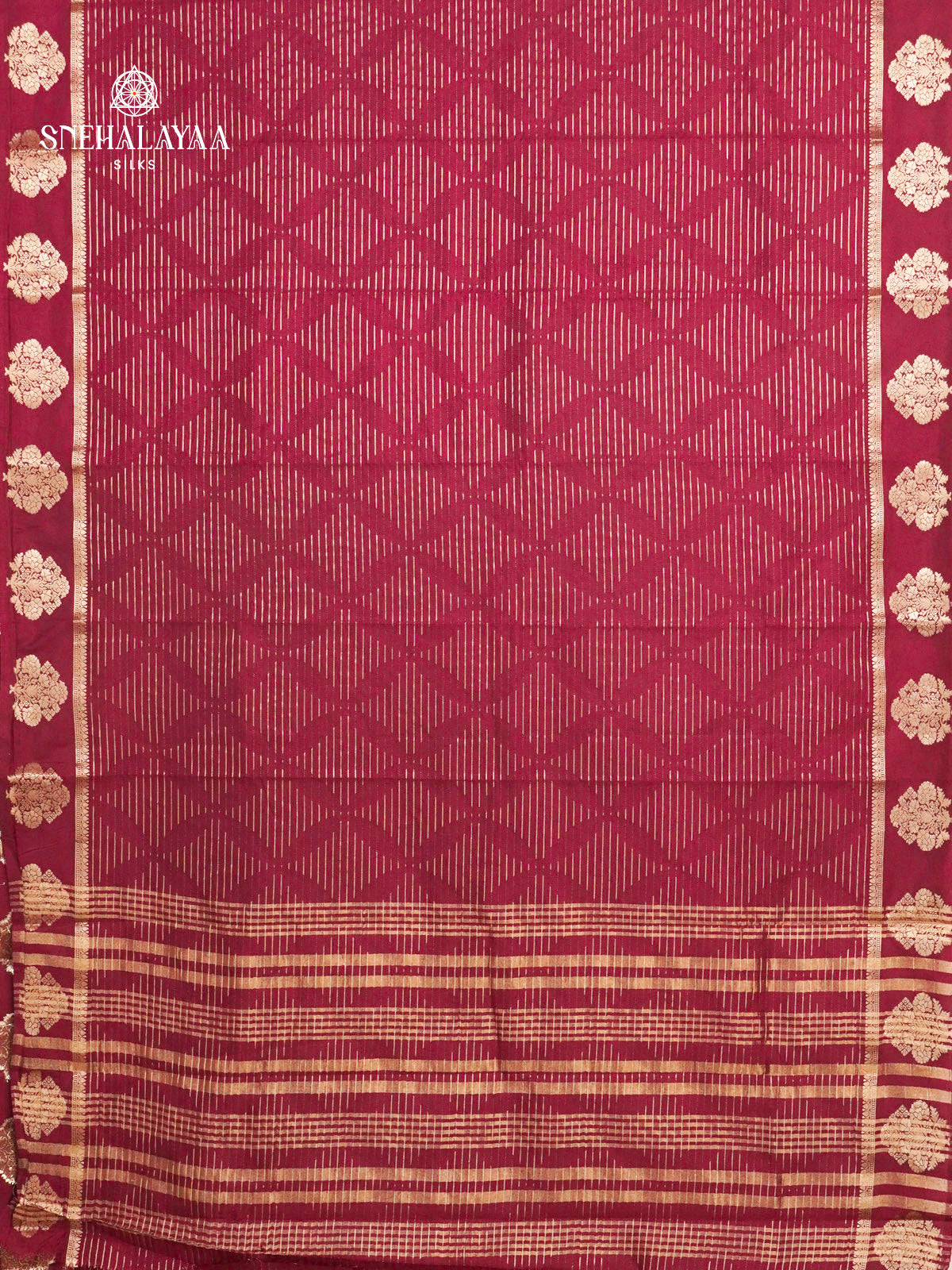 Maroon Raw Silk Saree