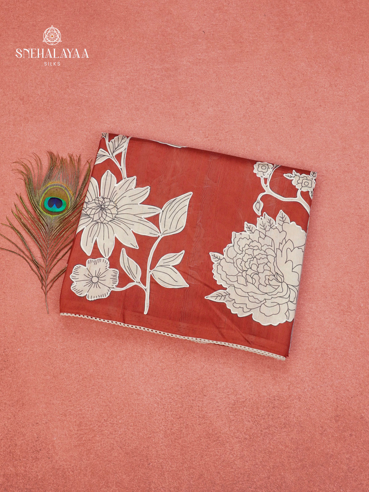 Maroon Raw Silk Embroidery Saree