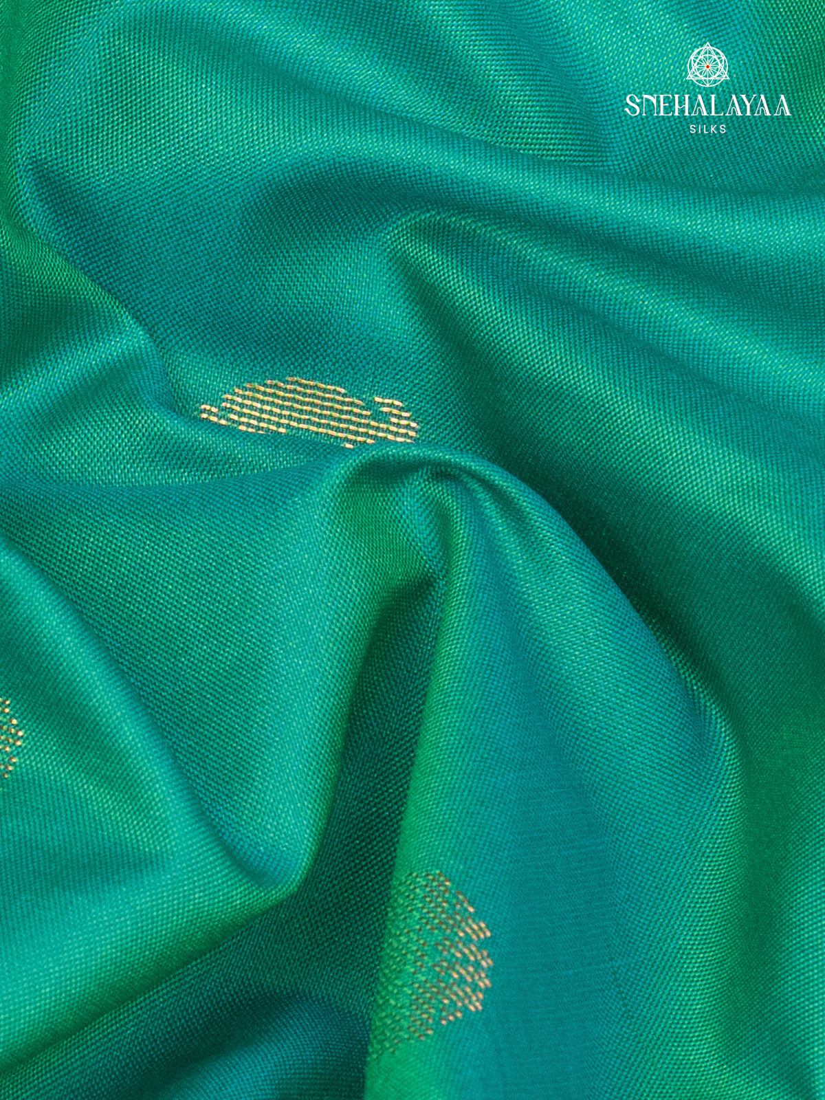 Teal Blue Gadwal Silk Saree