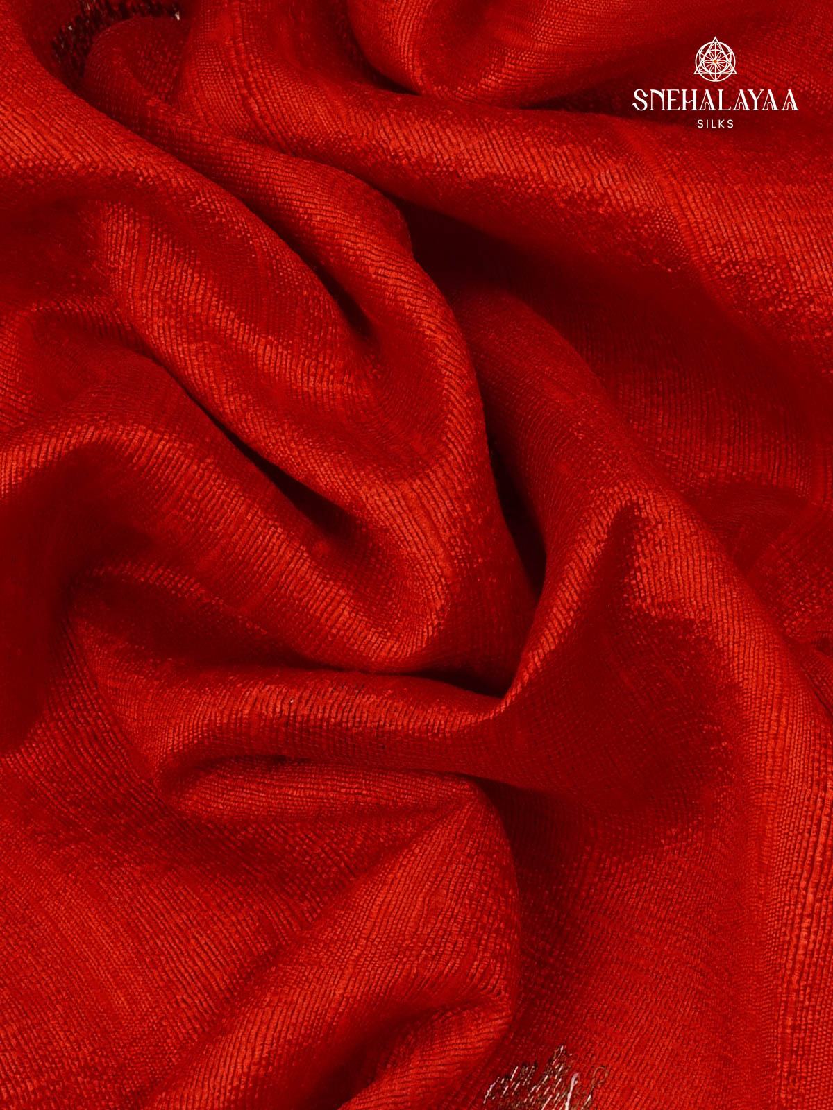 Ruby Red Banaras Raw Silk Saree