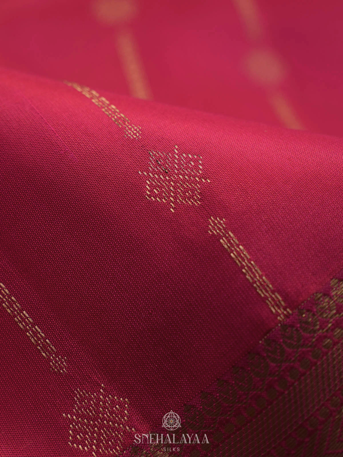 Pink Kanjivaram silk saree