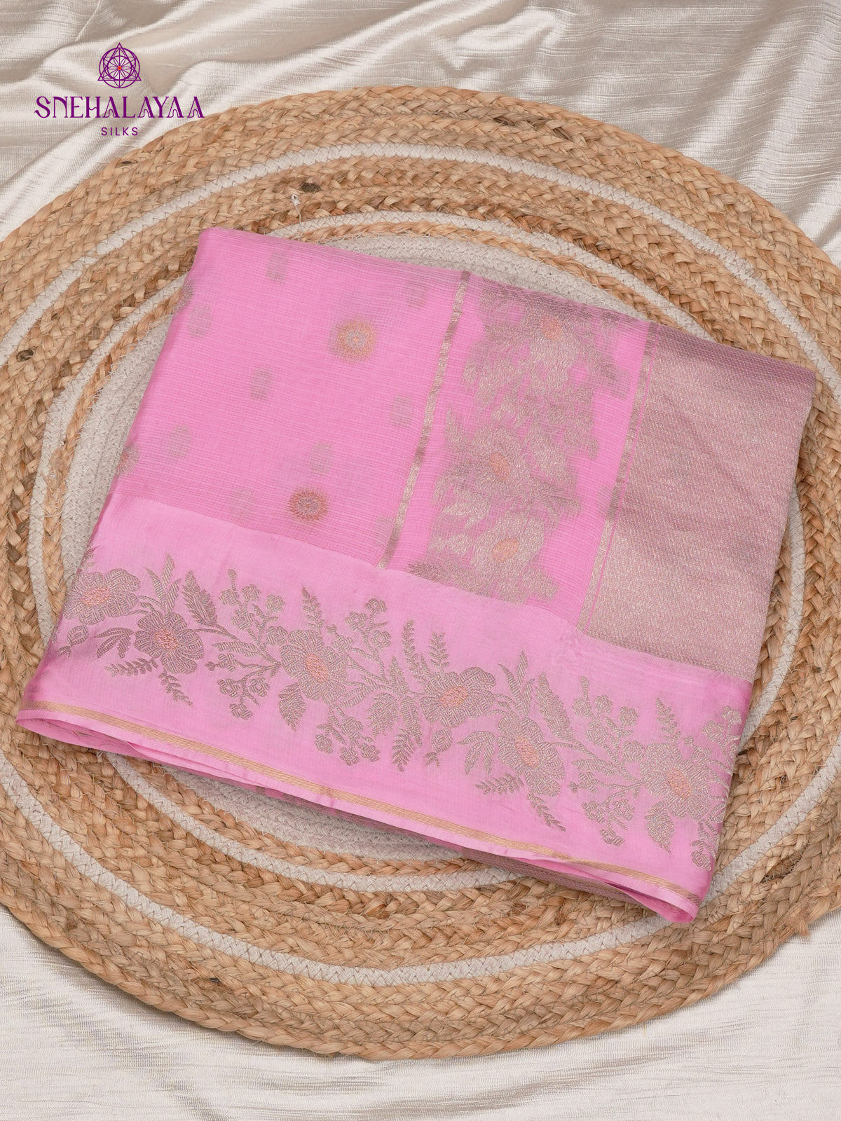 Pink Banaras Silk Saree