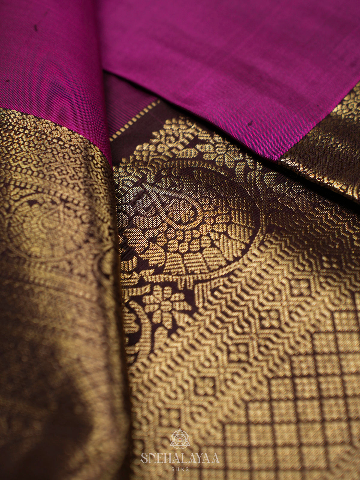 Violet Kanjivaram Silk Saree