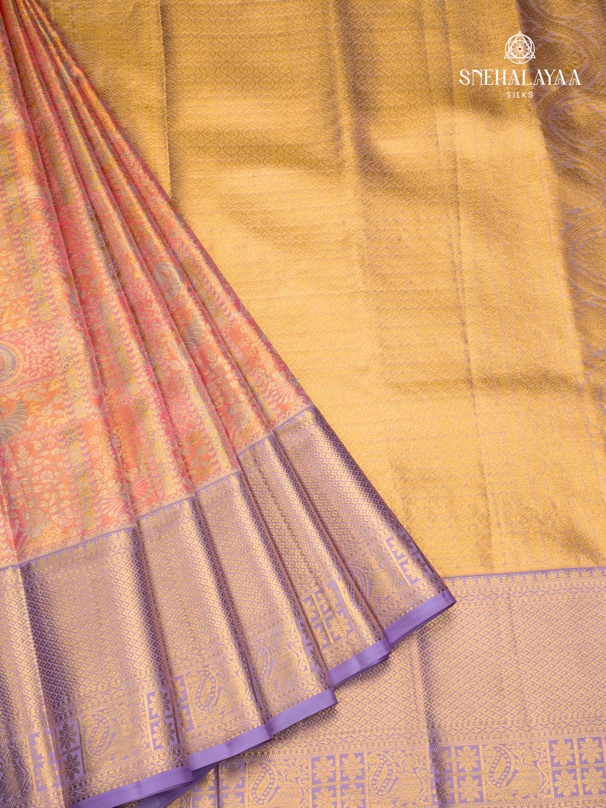 Gold Kanjivaram Silk Saree