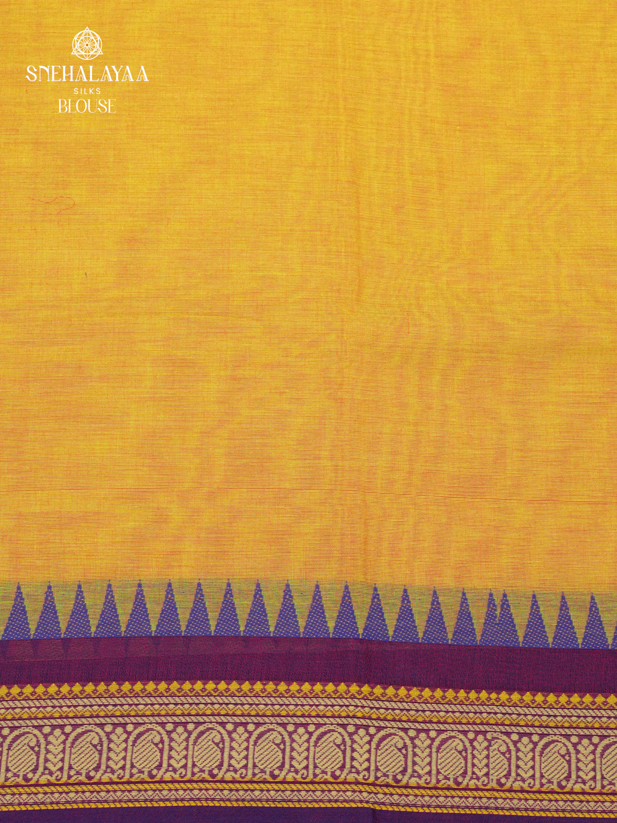 Mustard Yellow Chettinad Cotton Saree
