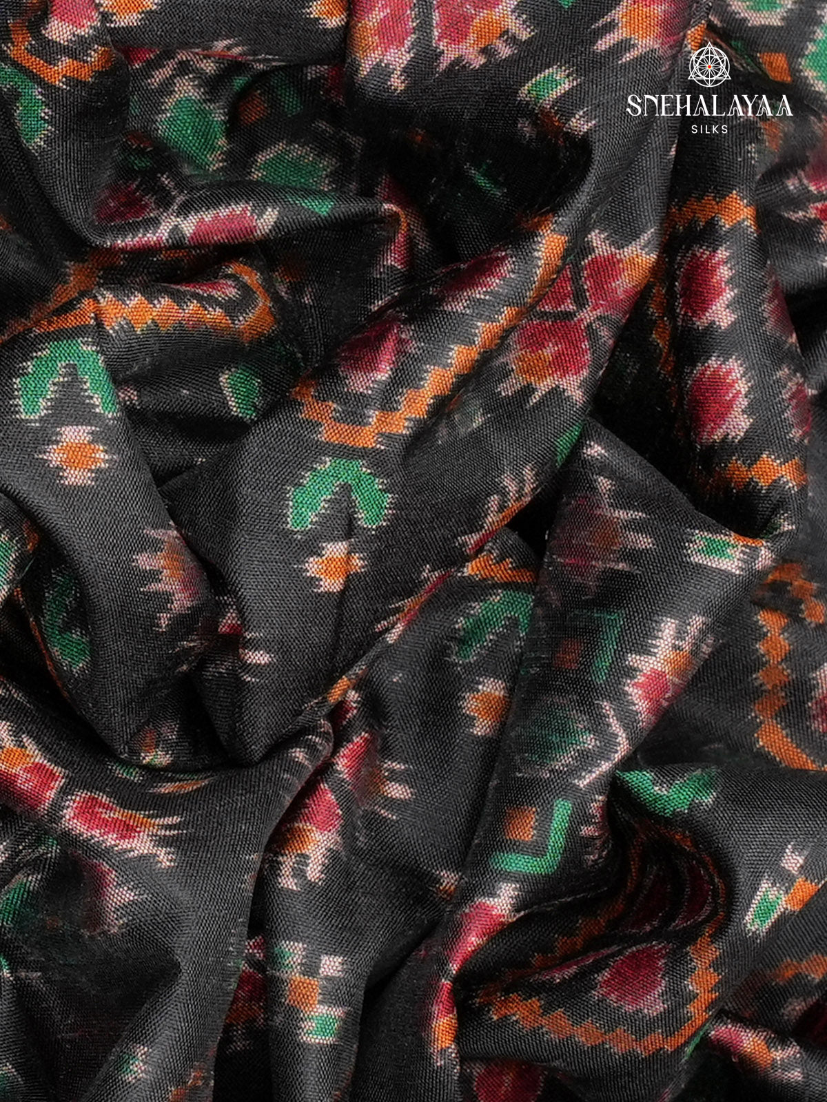 Forest Green Ikat Saree