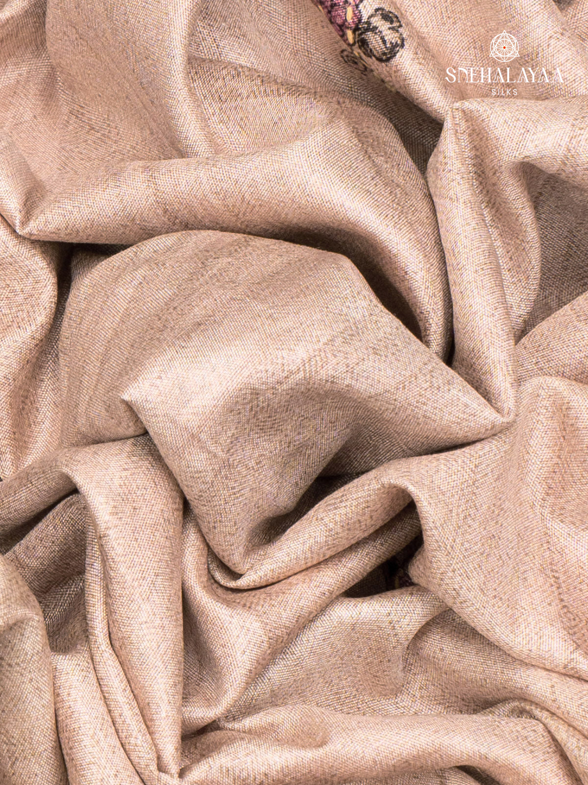 Pastel Pink Tussar Saree