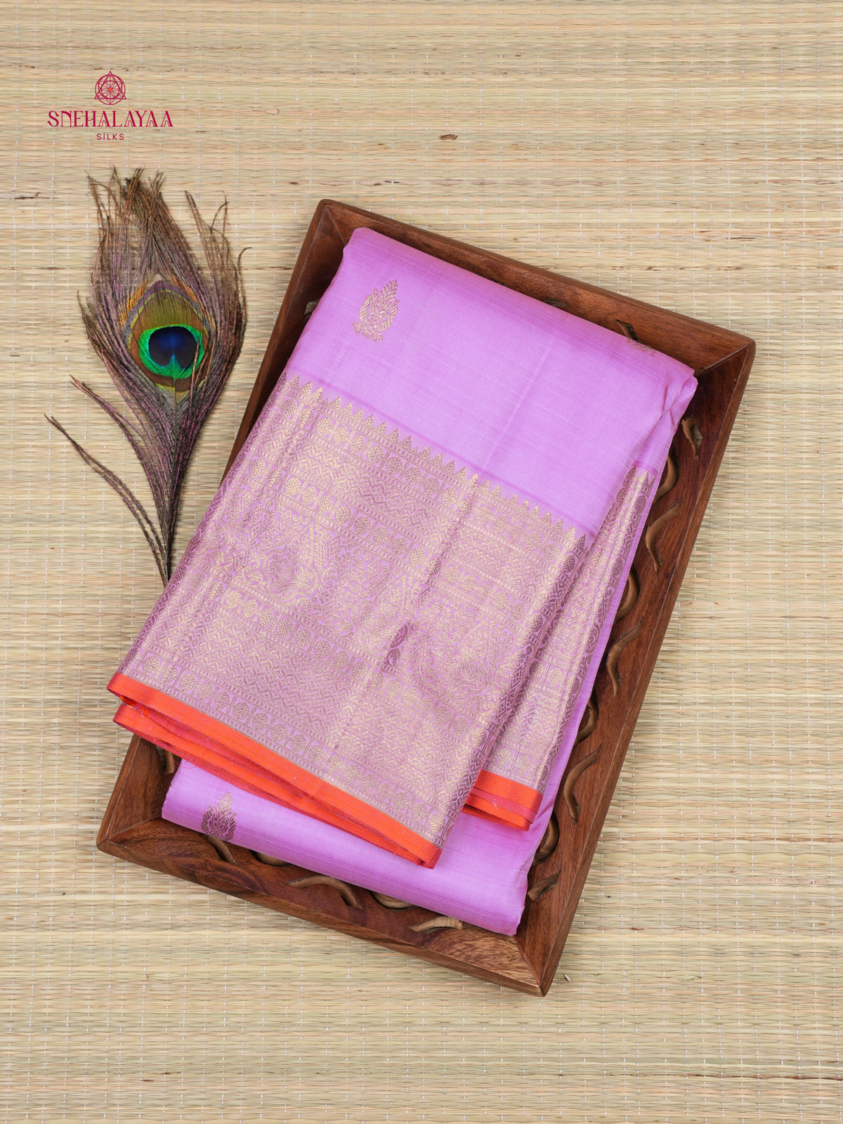 Lavender Kanjivaram Silk Saree