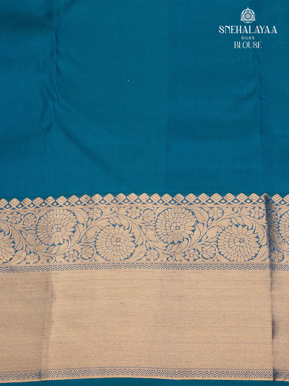 Teal Blue Kanjivaram Silk Saree